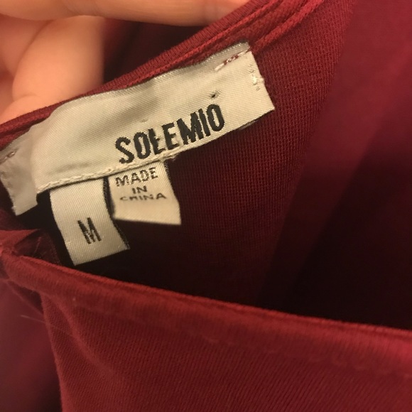 Solemio Maroon Flowy Mini Dress - Picture 3 of 4